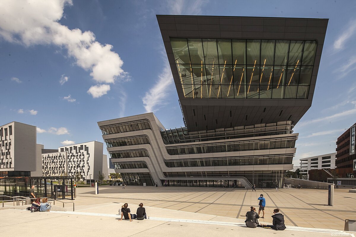 Library and Learning Center der Wirtschaftsuniversität Wien. Foto: 2014, BOANET.AT