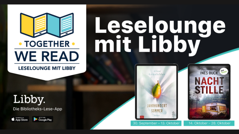 Die aktuellen Titel des digitalen Buchclubs "Leselounge mit Libby" sind der Roman "Jahrhundertsommer" und der Thriller "Nachtstille". Foto: OverDrive