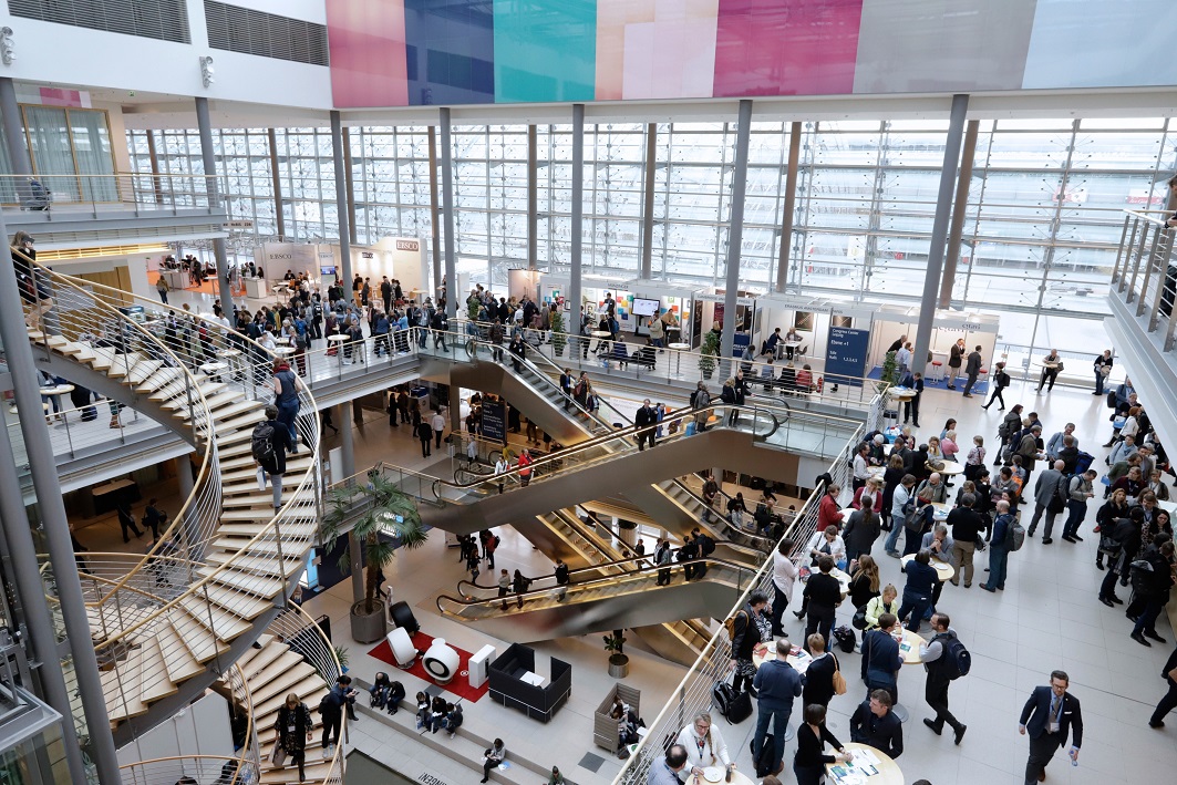 Das Foto zeigt eine Innenaufnahme des Kongresszentrums in Leipzig während des 7. Bibliothekskongresses in Leipzig.